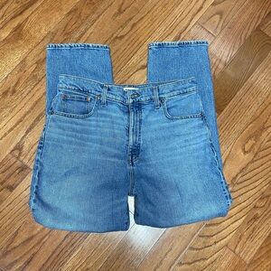 Madewell Women's Size 31 ‘90s Straight Crop Jeans Stretch Denim